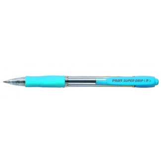 Bolígrafo PILOT 'Super Grip' (F), azul claro - Caja 12 unidades