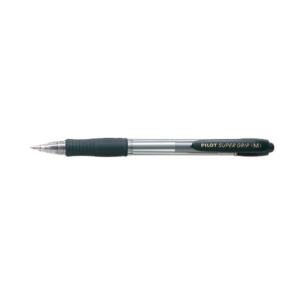 Bolígrafo PILOT 'Super Grip (M)', negro - Caja 12 unidades