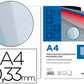 Tapa encuadernacion liderpapel polipropileno a4 0.33mm translucida paquete de 150 unidades.