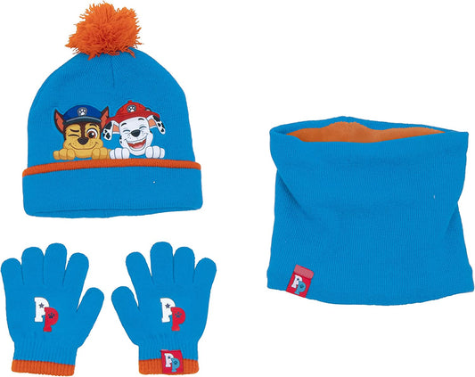 Set de Guantes mágicos, Gorro y Buff de Punto de Nickelodeon-Patrulla Canina