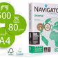 Navigator, Papel fotocopiadora navigator din a4 80 gramos paquete de 500 hojas.