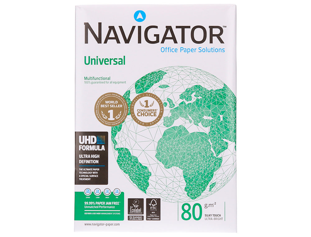 Navigator, Papel fotocopiadora navigator din a4 80 gramos paquete de 500 hojas.