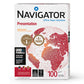Papel fotocopiadora navigator tamaño a4 grosor 100 gramos papel multiuso ink-jet y laser paquete de 500 hojas.