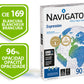 Papel fotocopiadora navigator tamaño din a4  grosor 90 gramos,  paquete de 500 hojas.