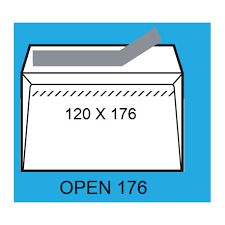 Caja sobres 120 x 176 mm, blanco, caja de 500 unidades