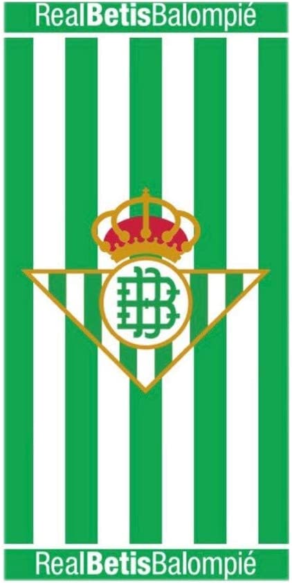 Real Betis Balompié Toalla de Playa Poliester, 70 x 140 cm, 500gr